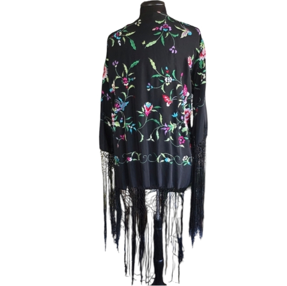 Stevie Nicks Embroidered Kimono OS Keke Collection Boho Fringe Festival Vibes